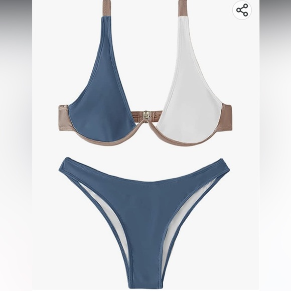 Swim Brand New Bluewhite Bikini Poshmark
